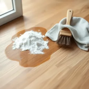 Jak usunąć tłuste plamy z podłogi drewnianej