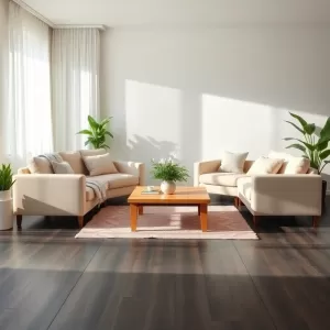 Jakie meble do salonu z ciemną podłoga