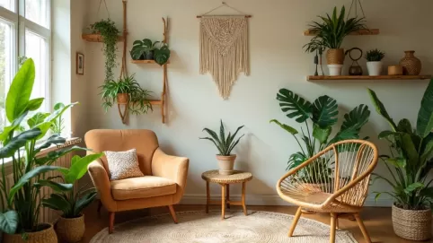 Mały pokój w stylu boho