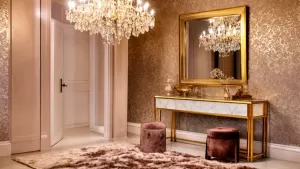 przedpokój w stylu glamour