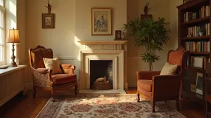 Salon w stylu vintage