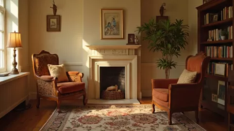 Salon w stylu vintage